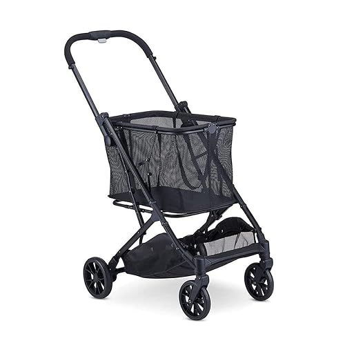 Joovy Carro de compras ligero para botas capacidad para 70 libras con ruedas giratorias bolsa de compras reutilizable plegable compacto de pie marco