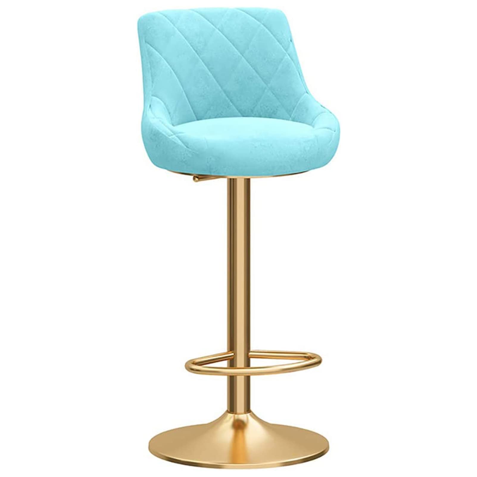 AYCDL Adjustable Bar Stools, Gold Metal Legs Bar Chairs Counter Barstool with Backrest and Footrest, Breakfast Dining Stools,#2-One Size