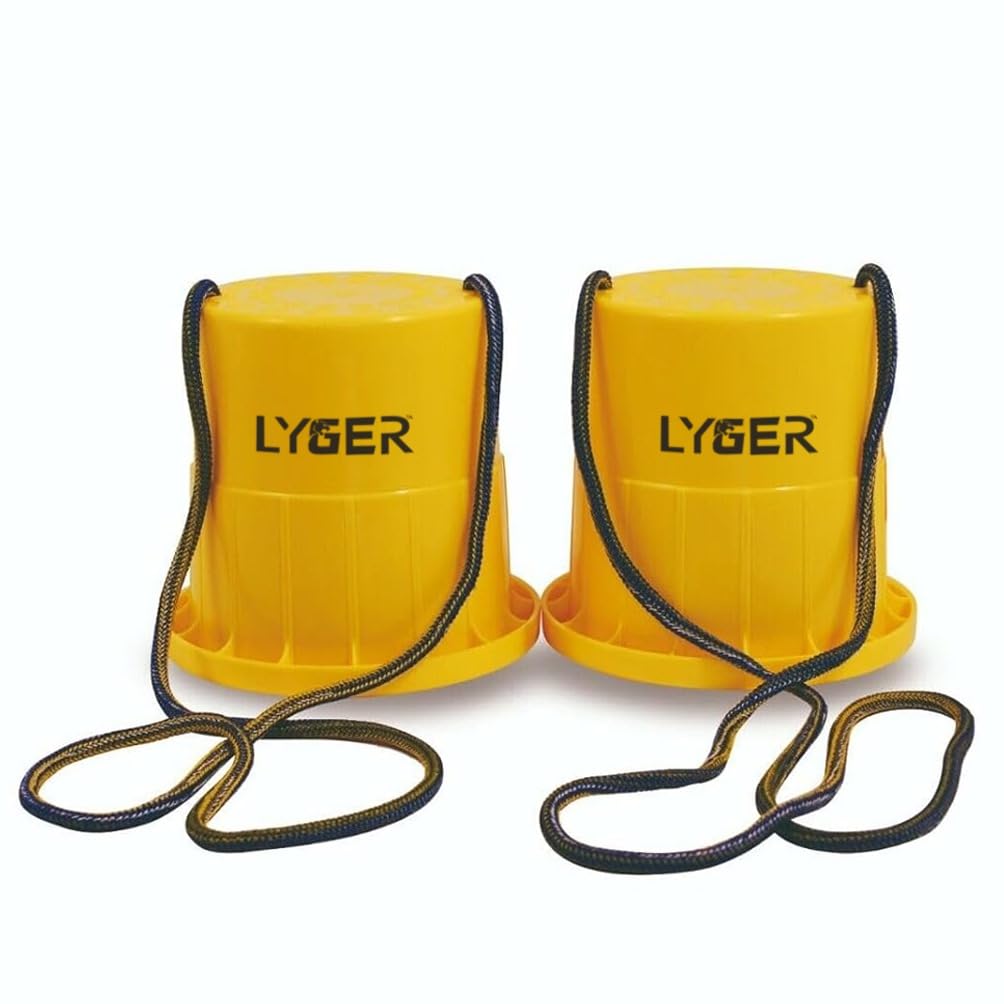Steppers Agility Toy Stepper Toys | Kids Jumping Stilts | Set of 2 (Yellow)