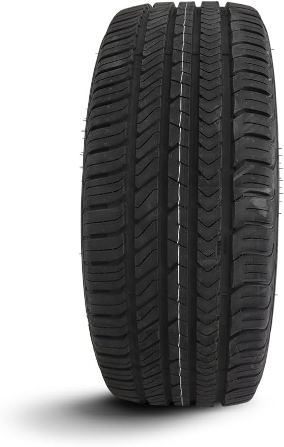 Vista frontal do pneu Goodyear Eagle Sport 2 exibindo os sulcos e ranhuras da banda de rodagem
