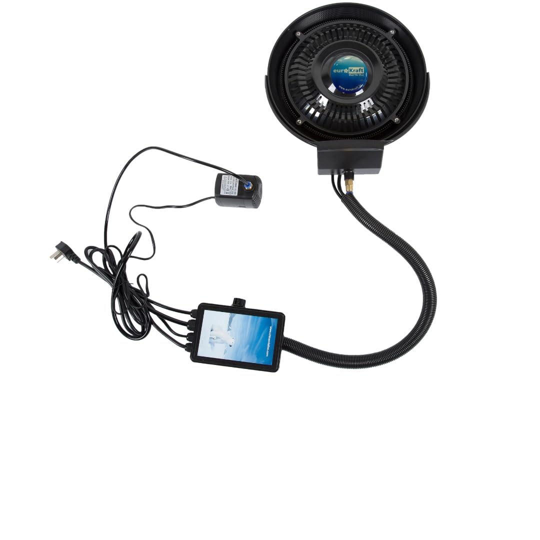 EUROKRAFT Industrial Fan Water Mist Cooling Kit – 55W | Instant 3–12°C Temperature Reduction |Quiet <40dB Operation | Covers 30–70m² | Front-Mount with Installation Kit & Leakage Protection-image-15