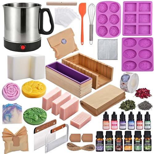 Soap Making Kit for Adults Soap Making Supplies with Melter Pot