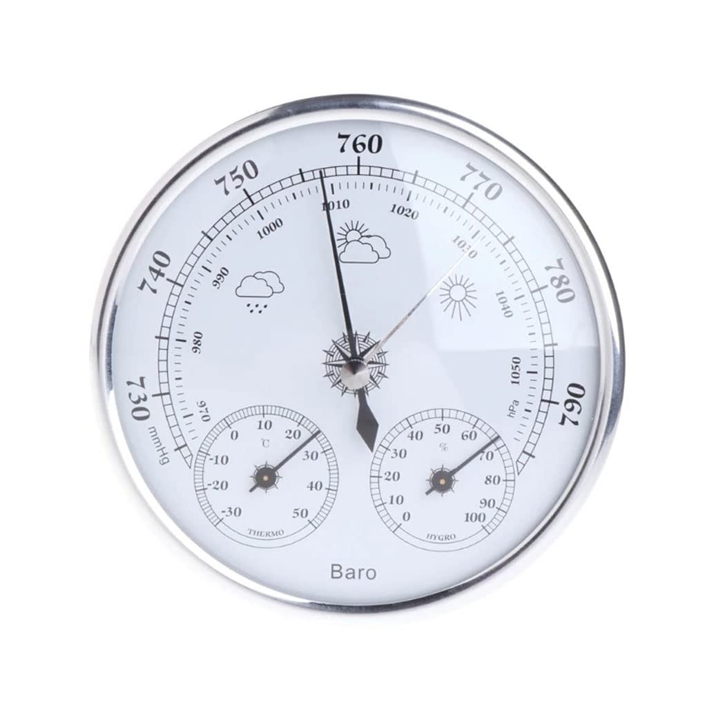 HBJWOV Household Weather Station Barometer Thermometer Hygrometer Wall Hanging