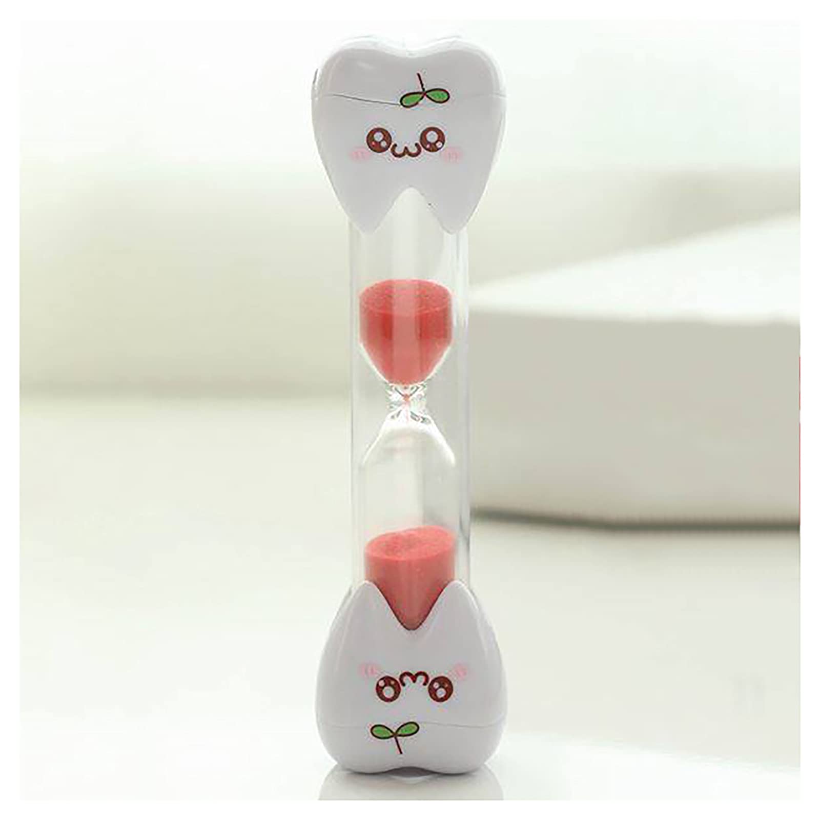 KFGISD, Hourglass Smiley Toothbrush Timer,3/5 Minutes Multicolor Hourglass Timer Sandglass Sand Clock ，Hourglass(Pink)