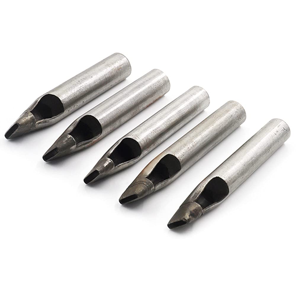 1 szt.Szerokość 3mm skórzany owalny kształt dziurkacz owalny kąt rozstawienie paska narzędzia do dziurkowania DIY Craft skórzany dziurkacz narzędzie do wiercenia otworów, 13mm X 3mm