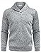 COOFANDY Men Pullover Sweater with Collar Knit Lightweight Formal Warm Sweatshirt Grey