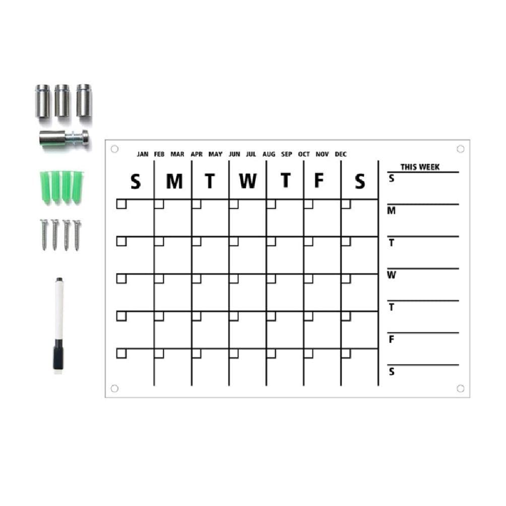 Acryl-Kühlschrankkalender, transparenter Kühlschrankkalender, Wochenplaner, Whiteboard aus Acryl