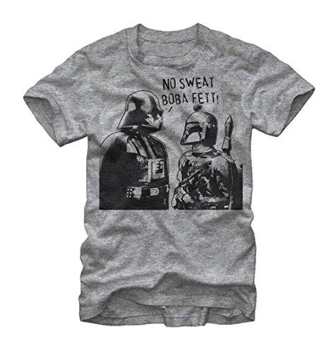 Star Wars Men's Boba Sweat T-Shirt, Athletic Heather, XX-Large