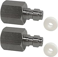 Vista 7 de Adaptador universal de enchufe de desconexión rápida de 0.315 in, rosca hembra BSPP de acero inoxidable de 1/8 pulgadas, accesorios de carga PCP