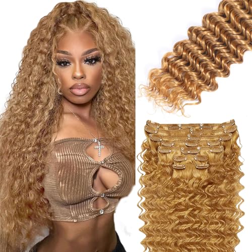 #27 Blonde Deep Wave Clip In