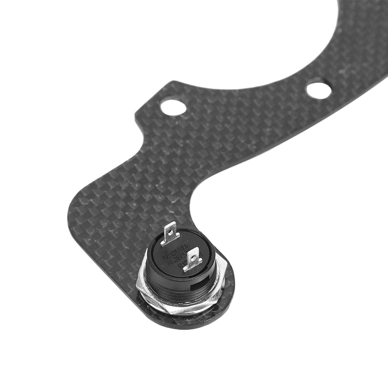 Kits de Boutons de Klaxon Externe en Fibre de Carbone pour Volant 6 Boulons – Version à Double Bouton, monté entre L'adaptateur de Moyeu et le Volant (paire)