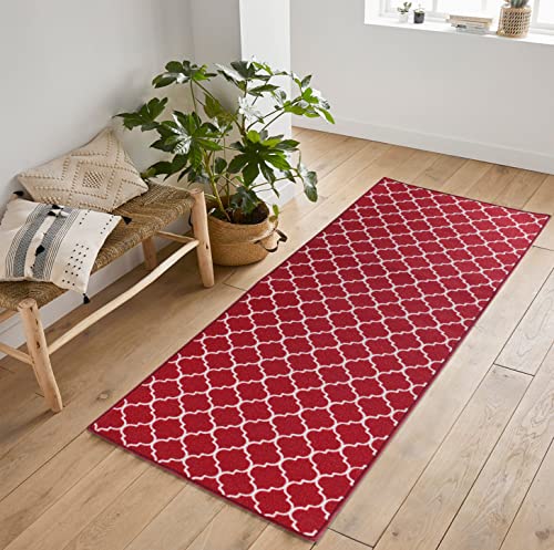 Serdim Rugs Washable Door Mat Kitchen Mats Non Slip Trellis Design Hall Runner- Indoor Door Mat - Image 2