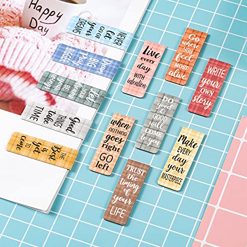60 Pieces Inspirational Magnetic Bookmarks Motivational Bookmarks Magnetic Page Markers Assorted Magnet Page Clips For Students Teachers School Home Office Supplies (Simple Style) #TOP4