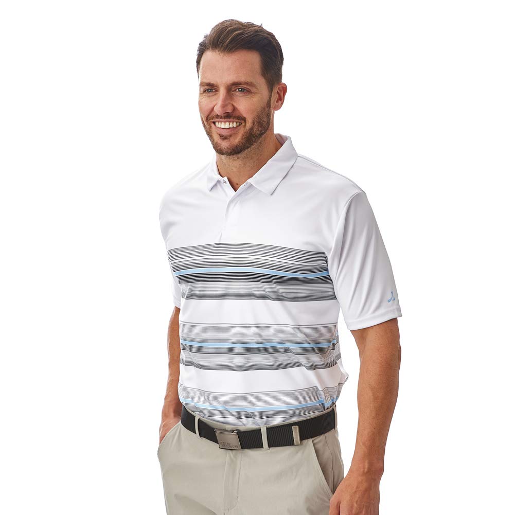 Under Par Men's Golf Pro Quality Breathable Moisture Wicking Quick Dry Polo Shirt
