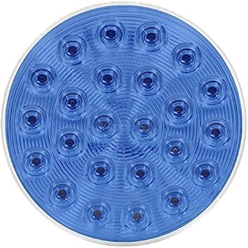 Maxxima M42701BCL 24 LED 4" Round Blue/Clear Lens Warning Flasher Light