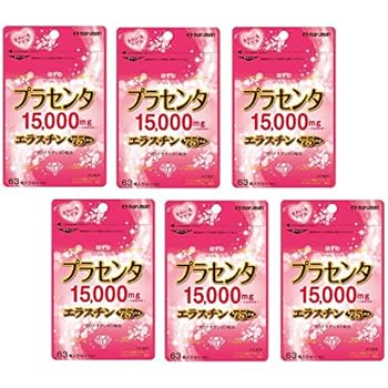 Amazon マルマン プラセンタ エラスチン 252mg 63粒 X6個セット マルマン プラセンタ