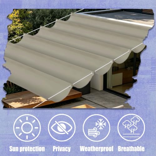Voile ombrage rétractable résistant à l'eau pour jardin