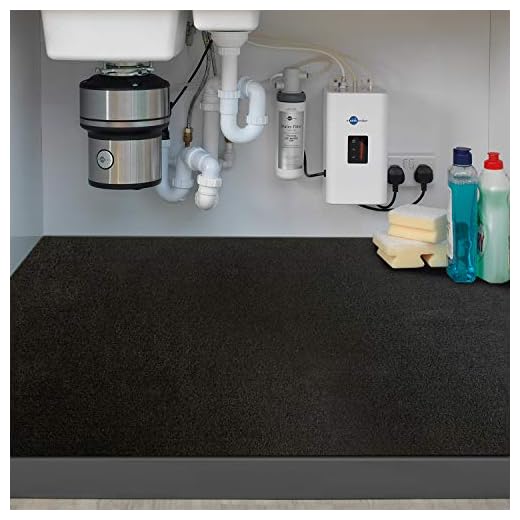ITSOFT Under The Sink Mat, Kitchen Tray Drip, Cabinet Liner, Waterproof Layer, Reusable, Washable 36 x 30 Inches