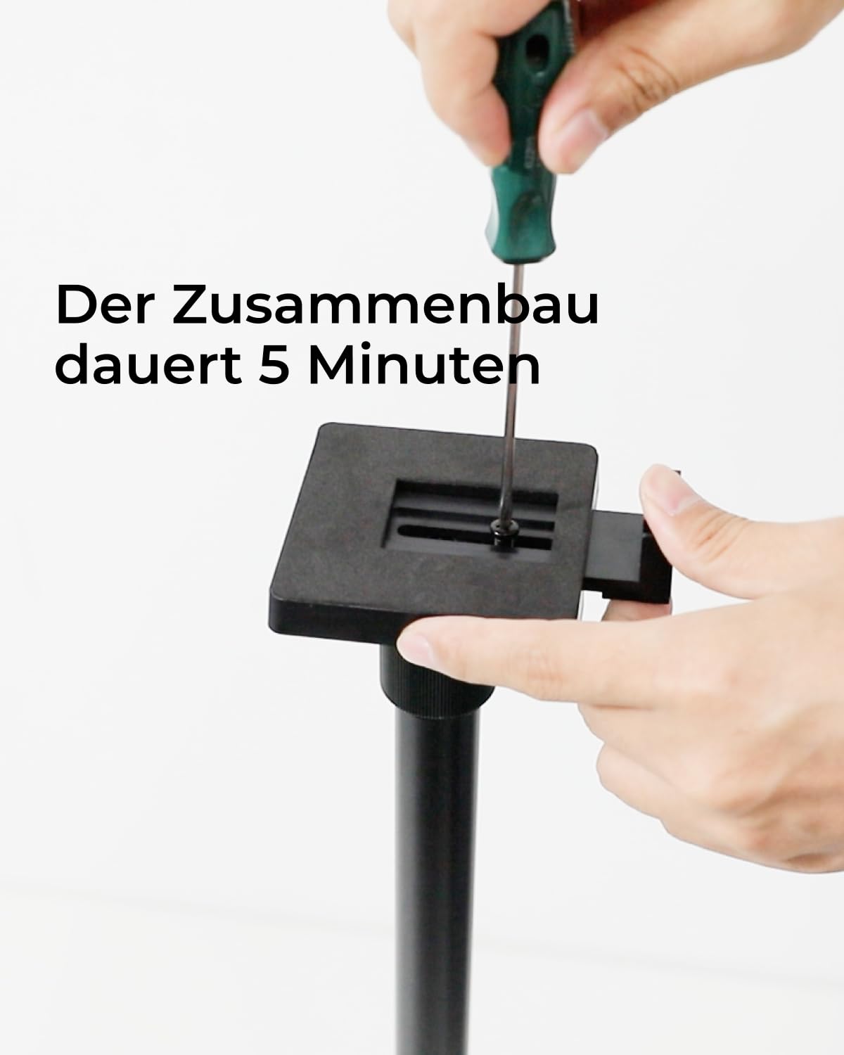 ULTIMEA 2er Set Universal höhenverstellbar, Schwarz Lautsprecher ständer, Boxenständer ausziehbar von 62 cm bis 93 cm für Satelliten & Regallautsprecher mit Einer Belastung bis zu 3 kg, Steady 310