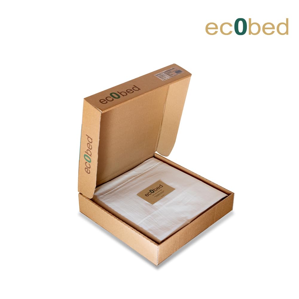 zer0bed, Set Lenzuola Matrimoniali Tinta Unita, 100% Cotone Solo Sbozzima, Senza Candeggiatura, Senza Tintura, Completo Letto,Made In Italy, Ec0bed, Fresco, Traspirante, Matrimoniale