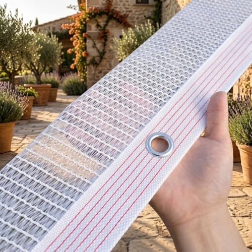 Toile d'ombrage pour terrasse et bétail protégeant les plantes du soleil