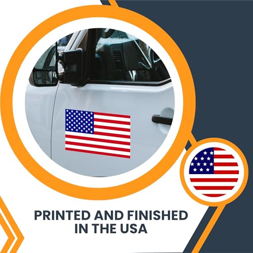 Image of Magnet Me Up Patriotic American Flag Automotive Magnet - 7x12 Inches, Red White and Blue, Heavy-Duty Magnetic Vinyl for Car, Truck, SUV - Showcase Your Patriotism with This Bold Auto Magnet