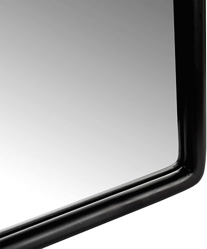 Miniatura 5 de H-A Gabinetes de medicina para baño con espejo, 24 x 16 pulgadas, espejo de tocador empotrado o montado en la pared negro con estantes de