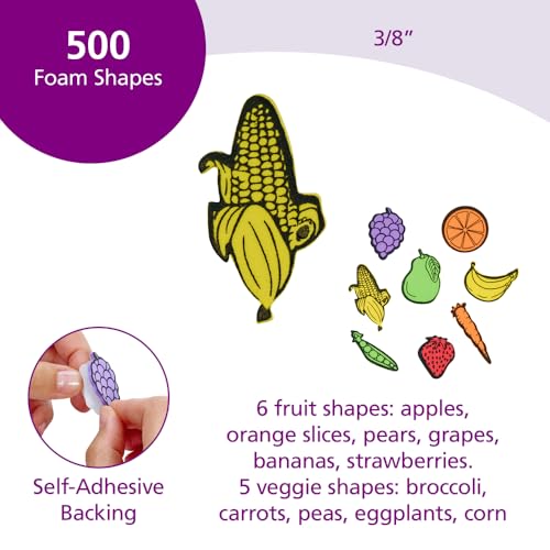 Espuma autoadhesiva de frutas precortadas con pegamento potente Colorations SAFVFOAM 2