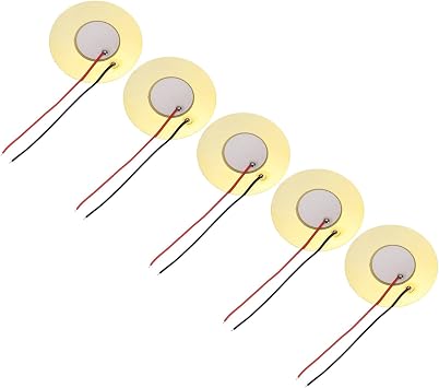 uxcell 5Pcs Piezoelectric Discs 50mm Acoustic Pickup Transducer Microphones Trigger Buzzer Drum Guitar