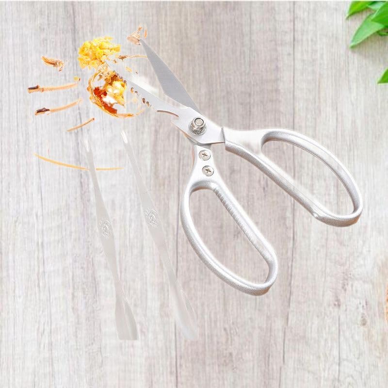 吃螃蟹 Seafood Tools Set includes 专用工具三件套剥蟹钳蟹夹拆大闸蟹钳子剪刀蟹家用蟹八件 Household Cleaning，Kitchen Storage Essentials