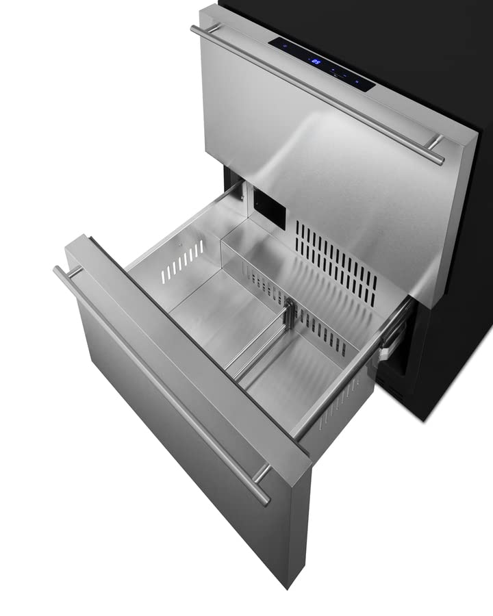 Summit 24” Two Drawer Freezer, Outdoor Drawer Refrigerator, 3.7 cu.ft. Capacity, ADA Compliant, Stainless Steel, Panel Ready Capable*- ADFD243OS (*Panels not included) on Fridge.com