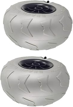 Beach Trolley Wheels, Balloon Tires for Sand, for Kayak Cart Replacement Wheels, Camping Cart Wheel Set, Wide Tire Beach Dolly, PVC Inflatable for Kayak Wheels for Grass and Sand