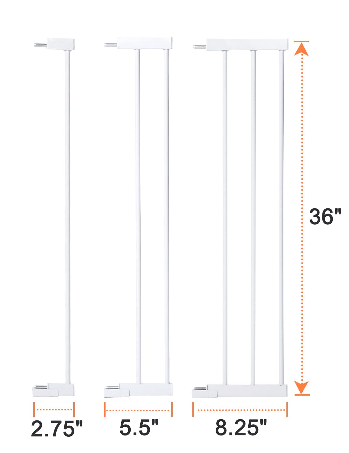 COMOMY Extensiones extra para puerta extra alto, 7 + 14 + 21 cm, color blanco