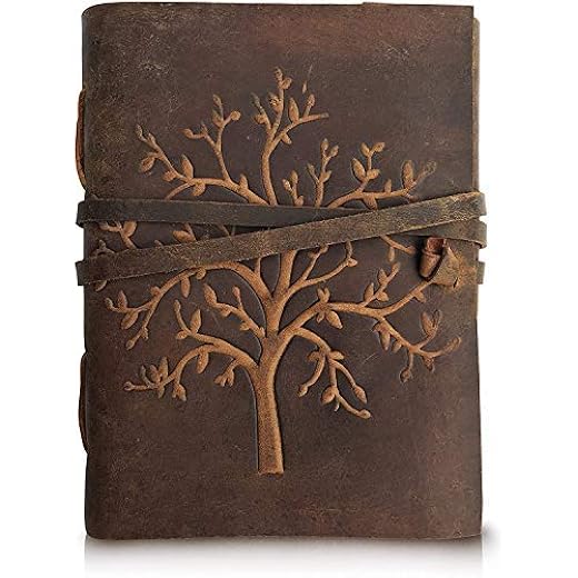 CAVALO Tree Embossed Leather Diary 5 x 7 Inches
