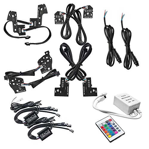 ORACLE LIGHTING ColorSHIFT RGB+W Headlight DRL Upgrade Kit | 2019-2023 Dodge RAM 1500 Reflector LED Headlights, 8 PCBs with Simple Controller, Part # 1281-504