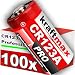 Produktbild kraftmax 100er Pack CR123 / CR123A Lithium Hochleistungs- Batterie für professionelle Anwendungen - Neueste Generation