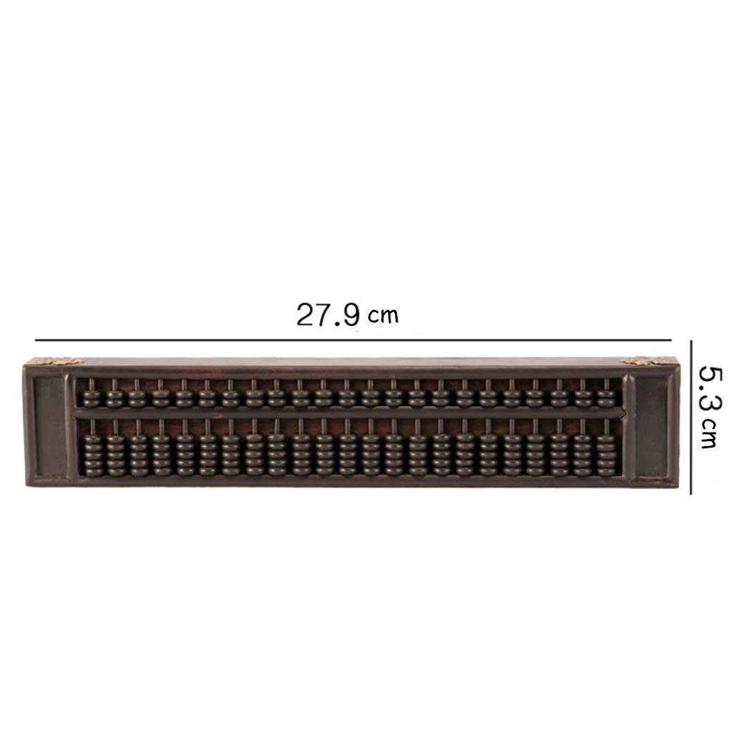 Boulier Standard à Chiffres, boulier en Bois, boulier Traditionnel de Petite Taille, décoration de Bureau, Mini boulier, Artisanat en Acajou(Dark Brown)