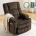 MCombo Dual Motor Power Lift Recliner Chair with Massage and Heat for Elderly People, Infinite Position, USB Ports, Cup Holders, Fabric 7890 (Medium, Mocha)