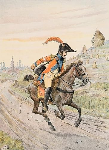 Affiche toile des Troupes Françaises, une reproduction d'art Empire pour décoration murale 60x90