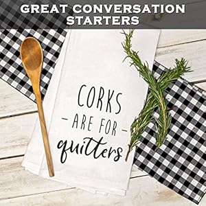 MAINEVENT Corks Are For Quitters 18x24 Inch White Cotton Hand Towel MAINEVENT Corks Are For Quitters 18×24 Inch White Cotton Hand Towel