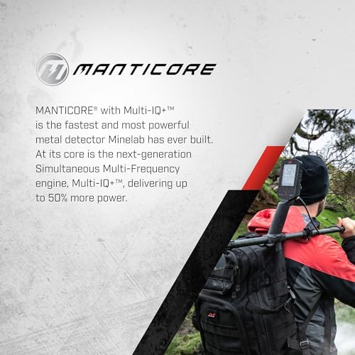 Image of MINELAB Manticore Bundle, Includes Metal Detector, PRO-FIND 40 Pinpointer, M9 Coil, and Backpack