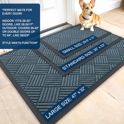 Image of OLANLY Front Door Mat Outside Entrance 35x23, Waterproof Heavy-Duty Doormat