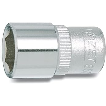 HAZET Socket Hexagonal 850-13 Double Side Width 0.5 x 0.25 inches 6.35 mm x Total Length 1 inch 25 mm