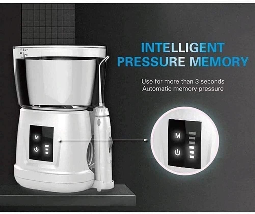 Irrigador bucal eléctrico Profesional de 1000 ml con 6 boquillas multifuncionales