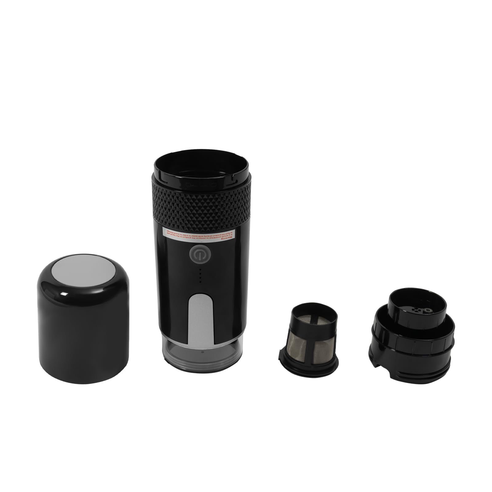 Cafetera de café portátil eléctrica recargable de 12 V con calefacción de un solo toque, compatible con cápsulas NS y café molido para viajes de camping en casa