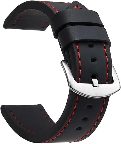 Correa de 0.787 in y 0.866 in para Samsung Galaxy Watch 4 1.732 in 1.575 in 5 Pro Active 2 Gear S3 pulsera de cuero apta para Amazfit GTS22EGTS2