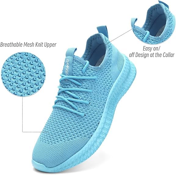 Image of Running Shoes for Women Slip On Tennis Walking Sneakers Sport Fashion Casual Workout Gym Athletic Hiking Nurse Non Slip Lightweight Breathable Trainers