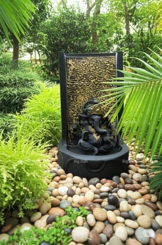 Image of Big Slate Buddha Fountain for Living Room Home Decor Garden Decoration and Drawing Room Indoor Outdoor Home Decor (50 * 42 * 96cm)