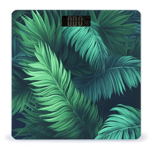 Báscula Digital de Baño con Diseño Tropical de Hojas miniatura 1