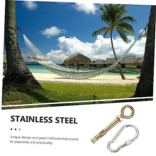 Happyyami 1 Set Chair Yoga Major Professional Hammock Hanger Hammock Swing Hanging kit Swing Hanging kit Heavy Duty Hammock Hanging Light Rope Hammock Hook Fixed Hook Supplies